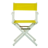 18 scaunul directorului cadru alb-pânză galbenă