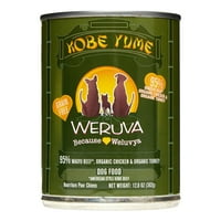 Weruva Kobe Yume Wagyu carne de vită, pui Organic și curcan Organic rețetă mâncare umedă pentru câini, Oz, caz de 12