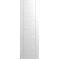 Ekena Millwork 18 W 27 h adevărat Fit PVC șipcă orizontală încadrată stil modern fix Mount obloane, Alb