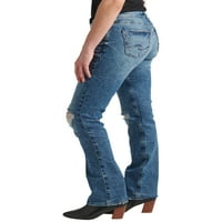 Silver Jeans Co. Femei Suki Mid Rise Slim Bootcut blugi, talie dimensiuni 24-36