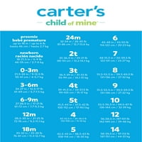 Carter ' s Child Of Mine Baby Girl One salopete, 2 pachete, dimensiuni nou-născut-luni