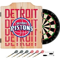 Dart Cabinet Set cu Darts și bord-City-Detroit Pistons