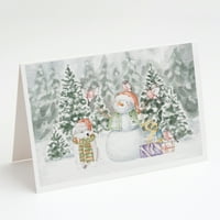 Samoyed catelus cu cadouri de Crăciun felicitări și plicuri de