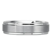 Mens Alb Tungsten Trupa De Nunta