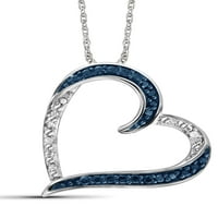 JewelersClub Sterling argint inima colier cu diamant alb carate
