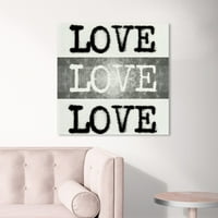 Wynwood Studio tipografie și citate Wall Art Canvas printuri 'Phylum Design-dragostea poetului' citate și zicale de dragoste-gri,