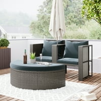 Set de mobilier de terasă în aer liber Aukfa canapea din ratan scaun din ratan în aer liber canapea din răchită masă laterală