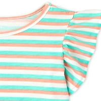 The Children ' s Place Baby and Toddler Girls volane bluze tricotate cu mânecă scurtă, Dimensiuni 12 luni-5T