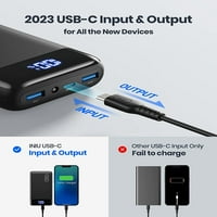 Încărcător portabil, 22.5 W 20000mAh USB C in & Out Power Bank Încărcare rapidă, Negru