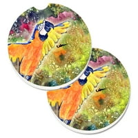Carolines comori 8602carc papagal papagal cap Set de pahare Suport Auto Coastere, mare, multicolor