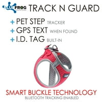 Albastru broasca Track n paza ham de sănătate și siguranță pentru animale de companie cu Pet Pas Counter Mobile App roz, mici