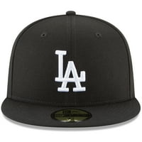 Bărbați New Era Negru Los Angeles Dodgers 59fifty montate pălărie