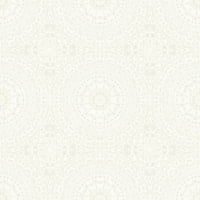 Wall Vision Marrakech Cream Medalion tapet, 21-in de 33-ft, 57. sq. ft