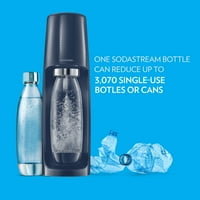 SodaStream Fizzi Sparkling Water Maker Bundle cu CO2, sticle fără BPA și picături de fructe