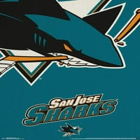San Jose Sharks-Poster De Perete Cu Logo, 22.375 34