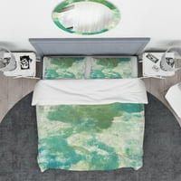 Set de Huse geometrice pentru plapumă Designart 'Watercolor Rock II'