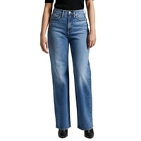 Silver Jeans Co. Femei foarte de dorit mare creștere pantaloni picior blugi, talie dimensiuni 24-36