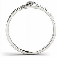 Carat T. W. diamant 10kt Aur Alb Infinity Buclă inel de moda