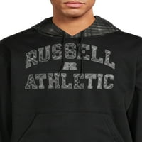 Hanorac din lână în carouri cu Logo pentru bărbați Russell Athletic, Dimensiuni S-XL