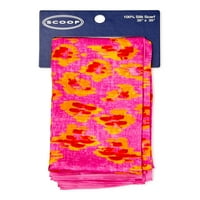 Eșarfă de mătase cu imprimeu Scoop pentru femei, roz Phlo