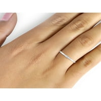 JewelersClub inele cu diamante pentru femei – Accent alb diamant inel Bijuterii-Sterling argint benzi pentru femei -- Inel de