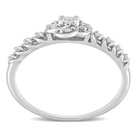 Carate TW diamant 14kt aur alb Vintage inel de logodna