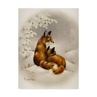 Marcă comercială Fine Art 'Forever Foxes' Canvas Art de Peggy Harris