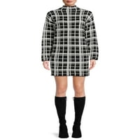Dragoste tendință New York femei Mock gât pulover rochie