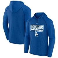 Fanaticii bărbați marca Royal Los Angeles Dodgers în jos linia Raglan pulover Hoodie