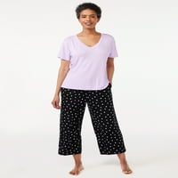 Pantaloni de dormit tricotați pentru femei Joyspun, Dimensiuni S până la 3X