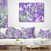 Designart flori frumoase de menta violet - perna de flori-18x18