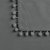 Chilipiruri unice capac de pernă decorativ Solid 18 x18 Gri