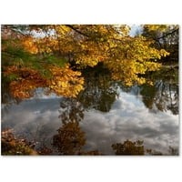 Marcă comercială Fine Art Kendal Lake Autumn Reflection Canvas Art de Kurt Shaffer