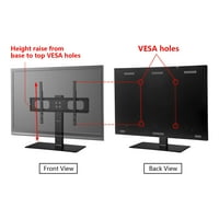 Mllieroo Suport TV Universal reglabil pe înălțime - Suport TV cu bază din sticlă călită pentru televizoare LCD LED 7vesa 600x