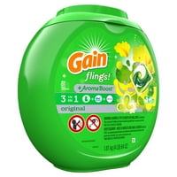 Gain Flings Săpun Detergent Pentru Rufe Pacs, Ct, Parfum Original