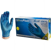 GlovePlus Albastru vinil mănuși industriale de unică folosință, X-Large de AMMEX