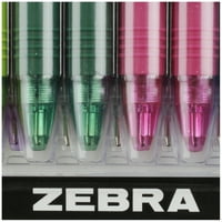 Zebra Z-grip retractabil Ballpoint asortate 18pk