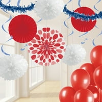 Kit de decorațiuni pentru petreceri roșu, alb și albastru