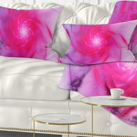 Designart frumos Fractal Roz Whirlpool-Floral arunca perna-18x18