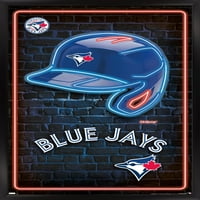 Toronto Blue Jays-Poster De Perete Cu Cască Neon, 14.725 22.375 Încadrat