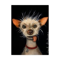 Marcă comercială Artă Plastică 'câine urât' pânză artă de Leah Saulnier