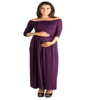 24seven Comfort îmbrăcăminte Off Umăr maternitate Maxi rochie