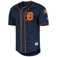 Tricoul de Baseball cu nasturi al echipei Navy Detroit Tigers