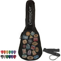 ChromaCast World Tour Acoustic Guitar Soft Case, Geantă De Concert Căptușită, Include Ponturi Și Curea