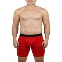 Athletic Works bărbați durabil lung-picior Boxer scurt, pachet