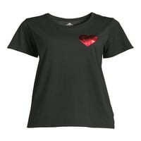 Mod de a sărbători tricoul grafic al inimii femeilor