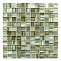 Abolos-Artizanat 1 1 Mozaic de sticlă în Bej Verde Maro