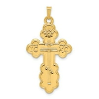 Primal aur Karat aur galben Est Orthodo cruce pandantiv cu lanț de cablu