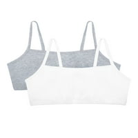 Fruit of the Loom pentru femei 360 cm Stretch Cami Strap Comfort Bras, pachet 2