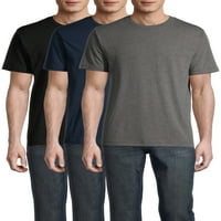 Tricou cu mânecă scurtă solidă pentru bărbați George, pachet de 3